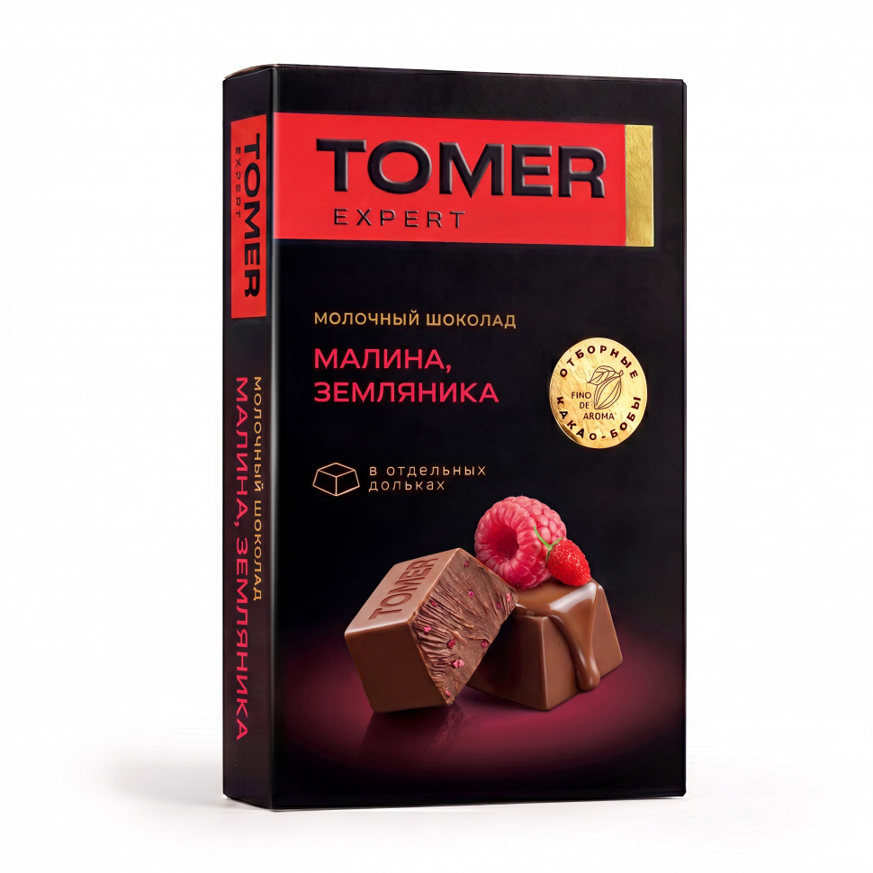  Фабрика Томер   Молочный шоколад Малина-Земляника, 90г  в Ханты-Мансийске