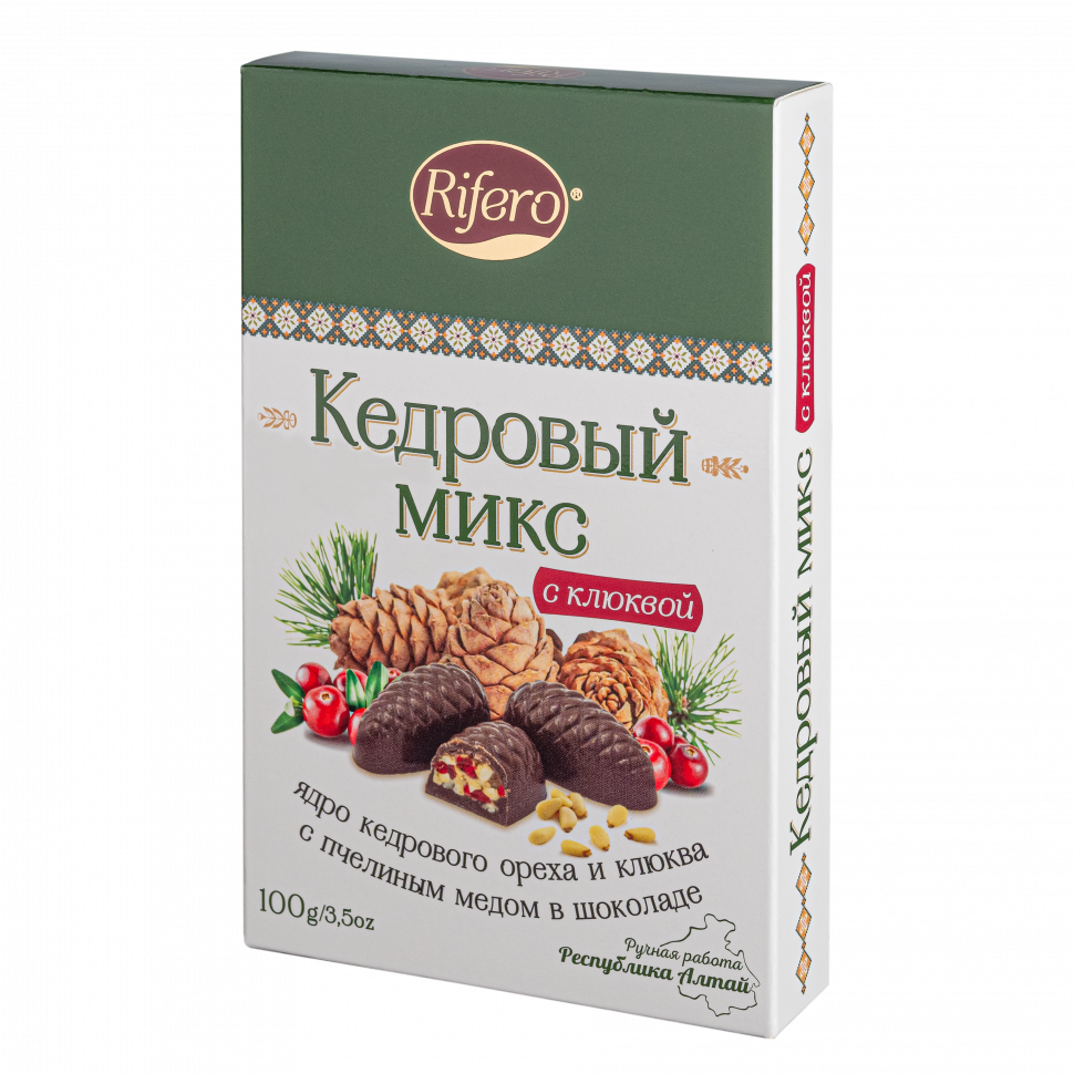  Риф и ко Конфеты "Кедровый микс КЛЮКВА" 100г     в Ханты-Мансийске