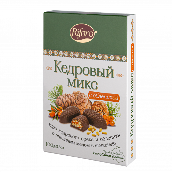 №1 Риф и ко Конфеты "Кедровый микс ОБЛЕПИХА" 100г      в Ханты-Мансийске