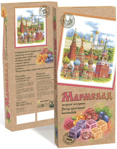  Сладарт Мармелад Ассорти ягодное в сахарной пудре, 200г    в Ханты-Мансийске